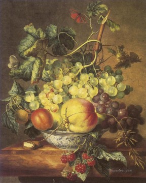 Naturaleza muerta clásica Painting - Vruchtenstilleven in een porseleine kom Francina Margaretha van Huysum bodegón